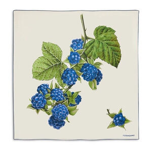 Ferragamo Silk Square Scarf Berry Print Style 31 0157/001 O/S Designer Accessory